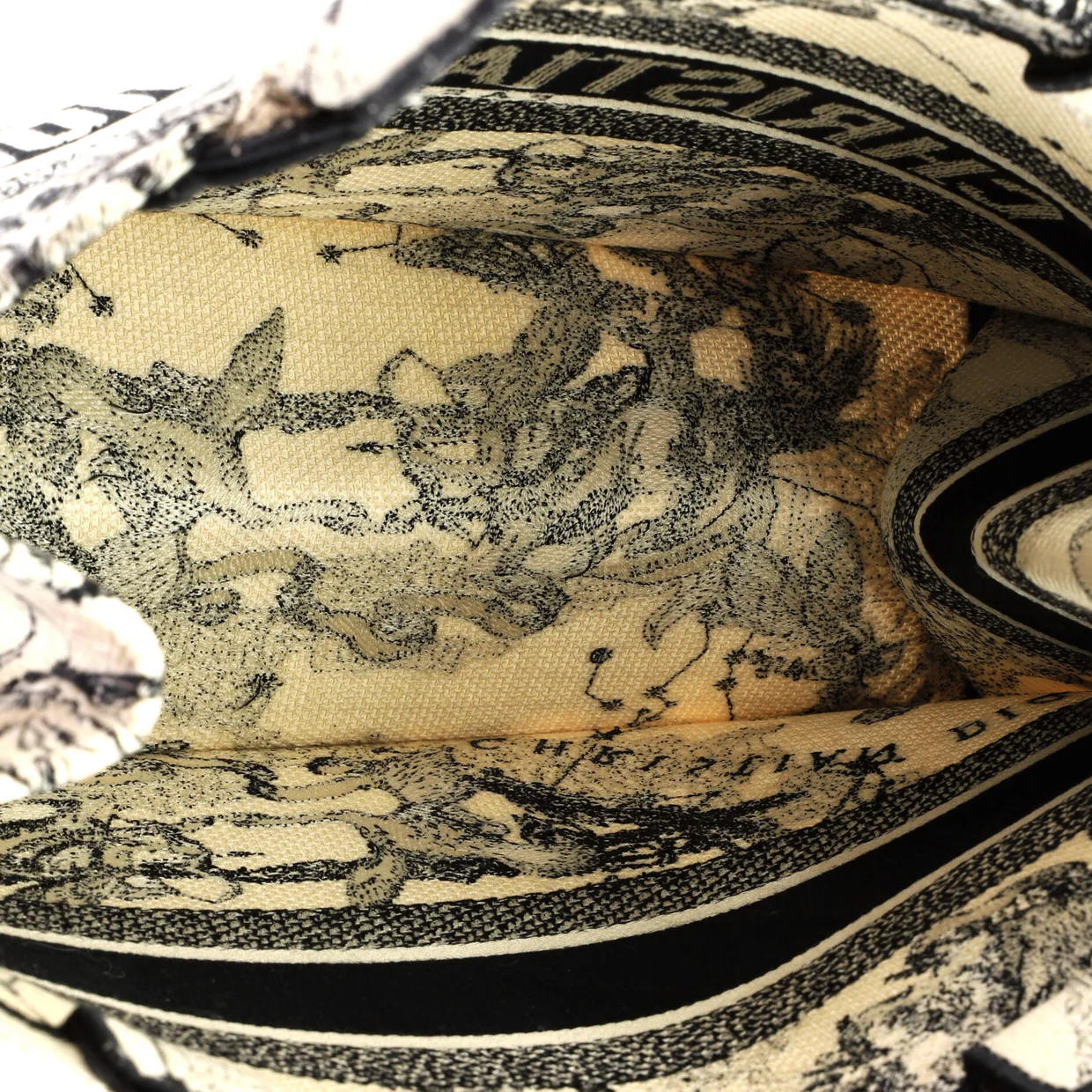 Book Tote Embroidered Canvas Medium - Deep Luxury