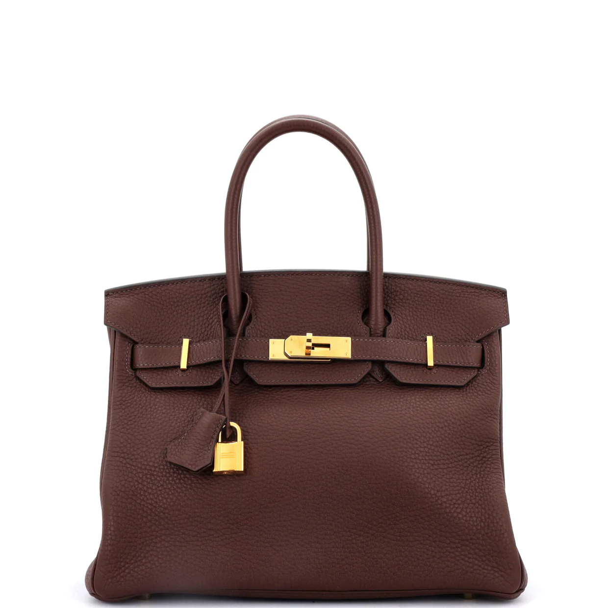 Birkin Handbag Havane Clemence with Gold Hardware 30 - Deep Luxury