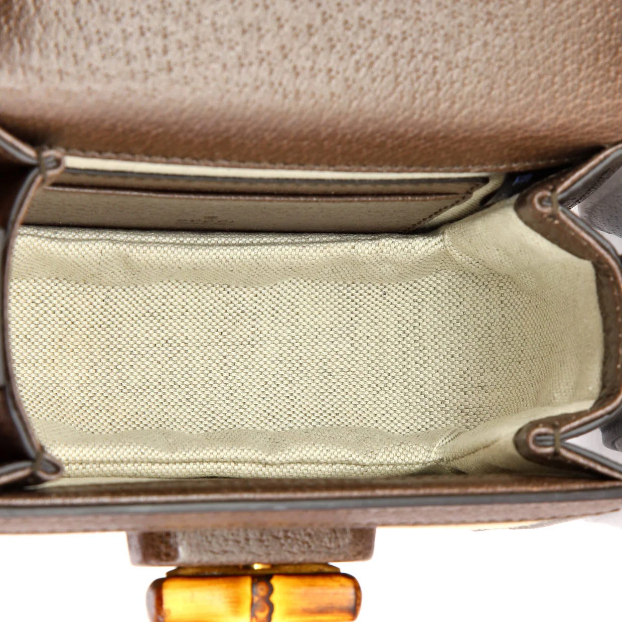 Bamboo 1947 Top Handle Bag Jumbo GG Canvas Mini - Deep Luxury