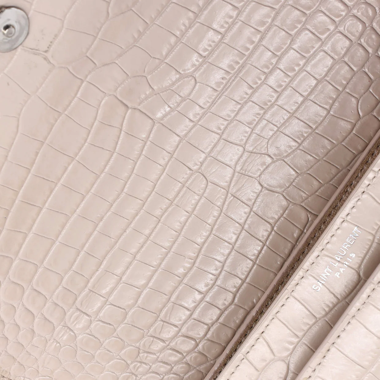 Sunset Crossbody Bag Crocodile Embossed Leather Medium - Deep Luxury