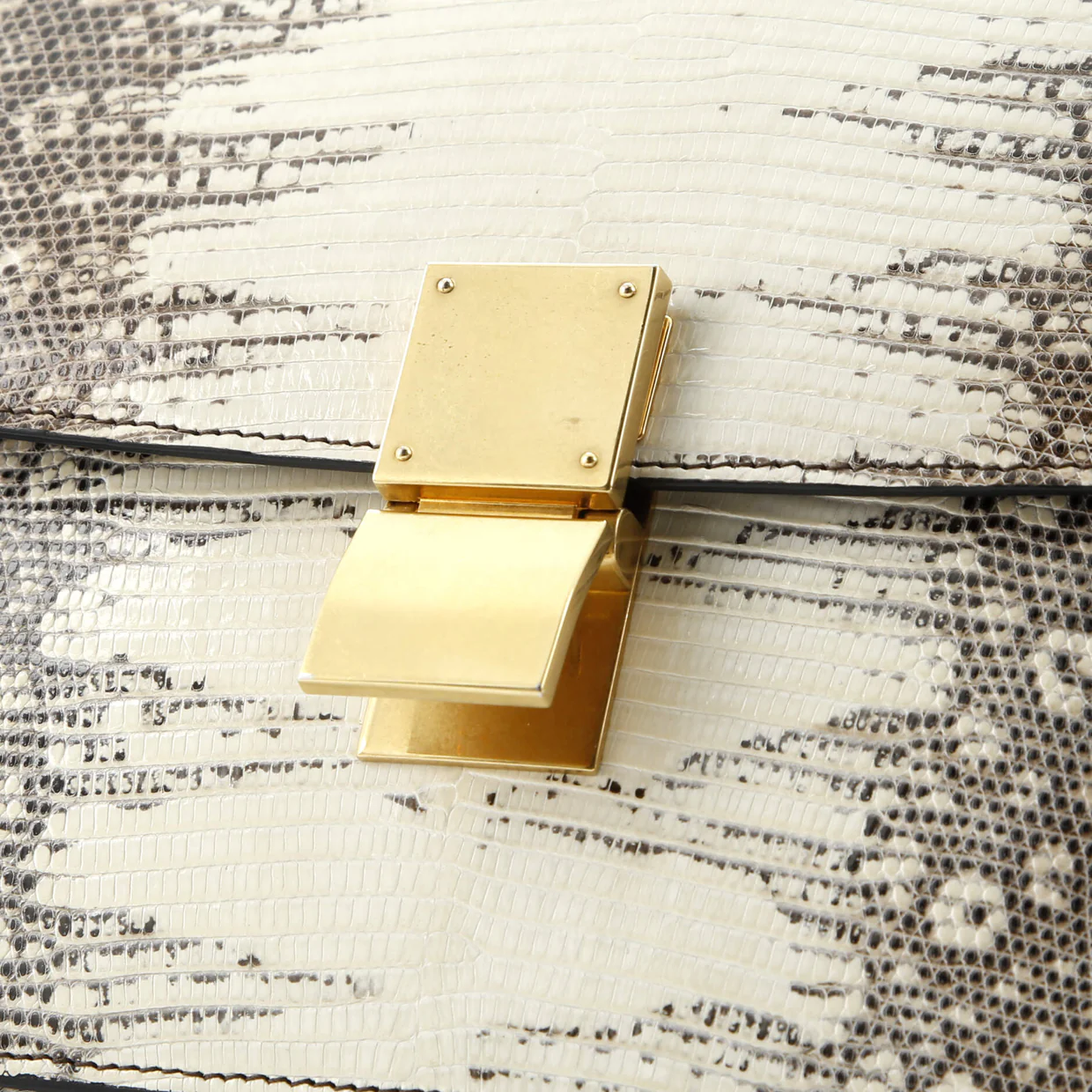 Classic Box Bag Lizard Medium - Deep Luxury