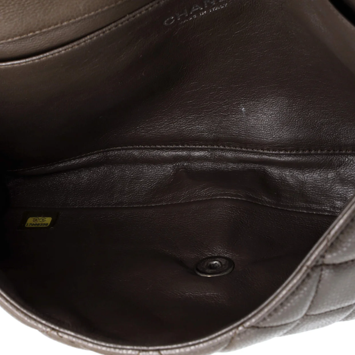 Clutch with Chain Quilted Caviar - Deep Luxury