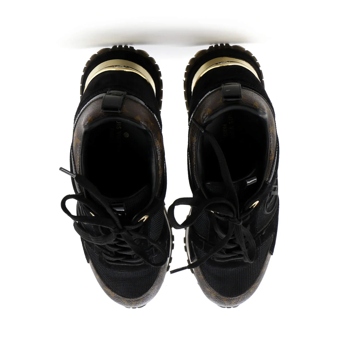 Women's Run Away Sneakers Mesh with Monogram Canvas and Suede - Deep Luxury