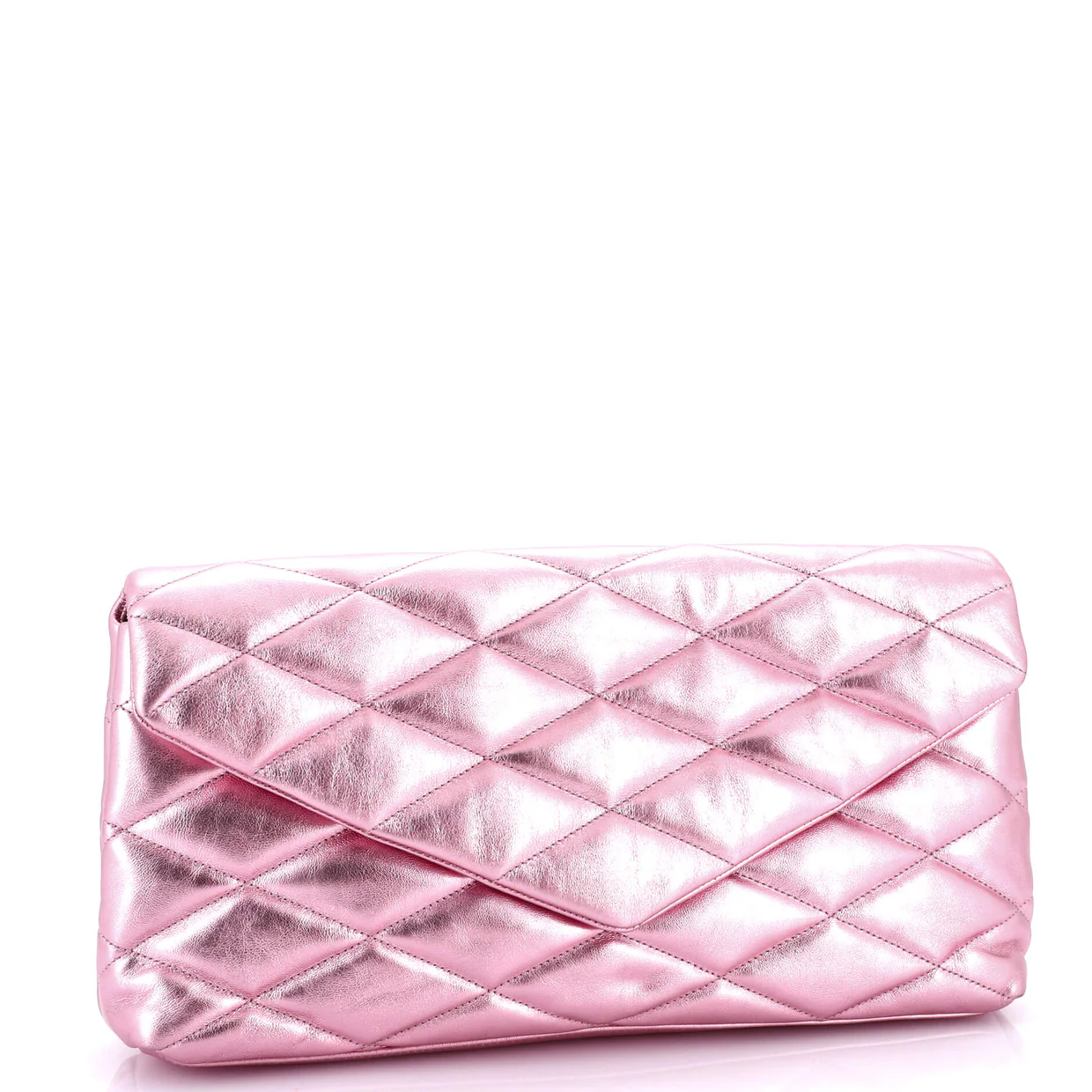 Sade Puffer Envelope Clutch Quilted Leather Large - Deep Luxury