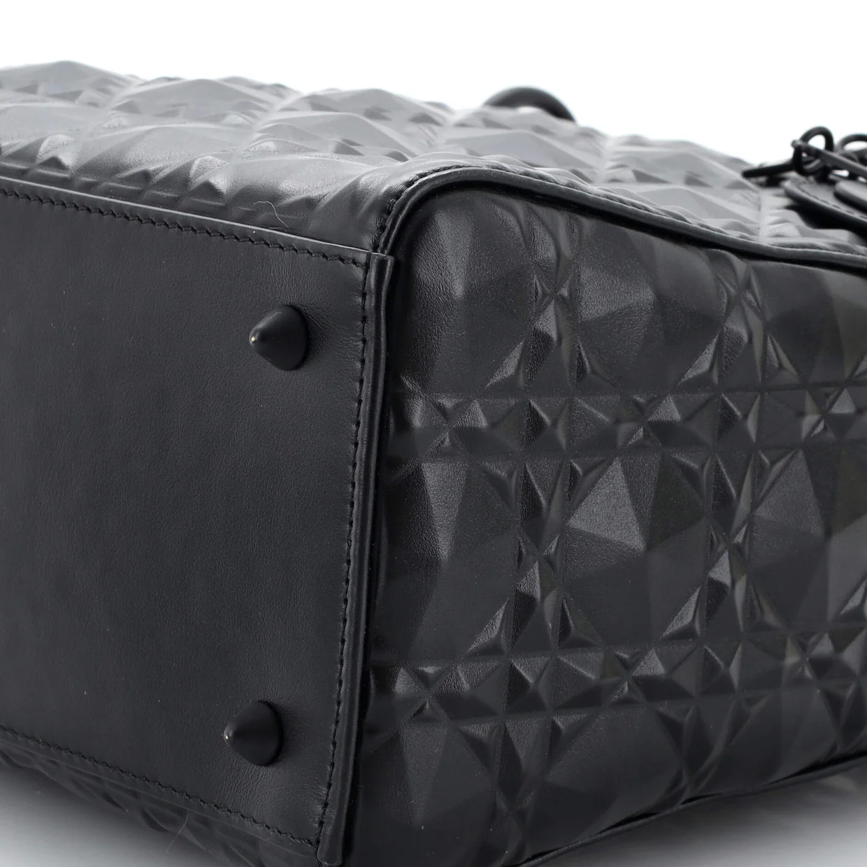 Lady Dior Bag Diamond Motif Cannage Calfskin Medium - Deep Luxury