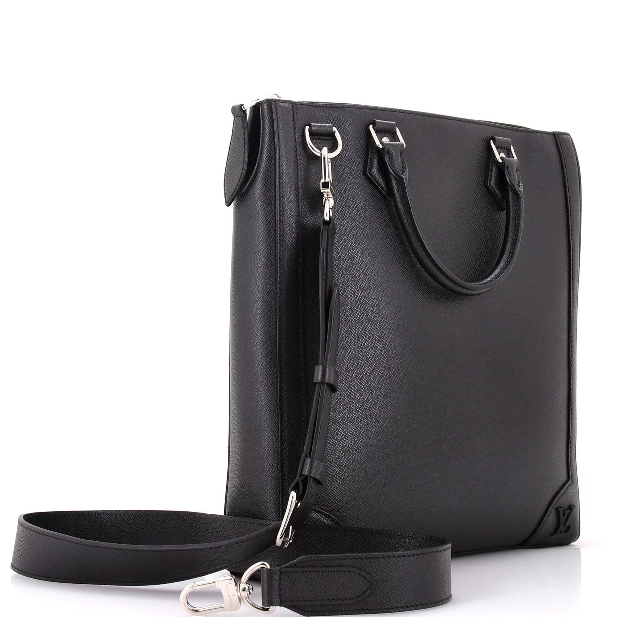 Vertical Tote Taiga Leather - Deep Luxury