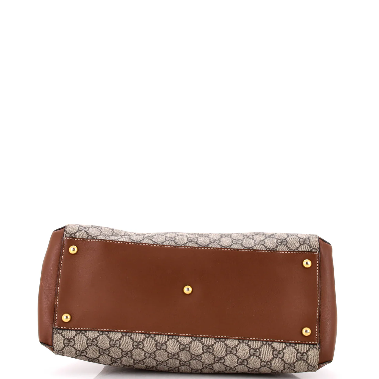 Trapezoid Top Handle Tote GG Coated Canvas Medium - Deep Luxury