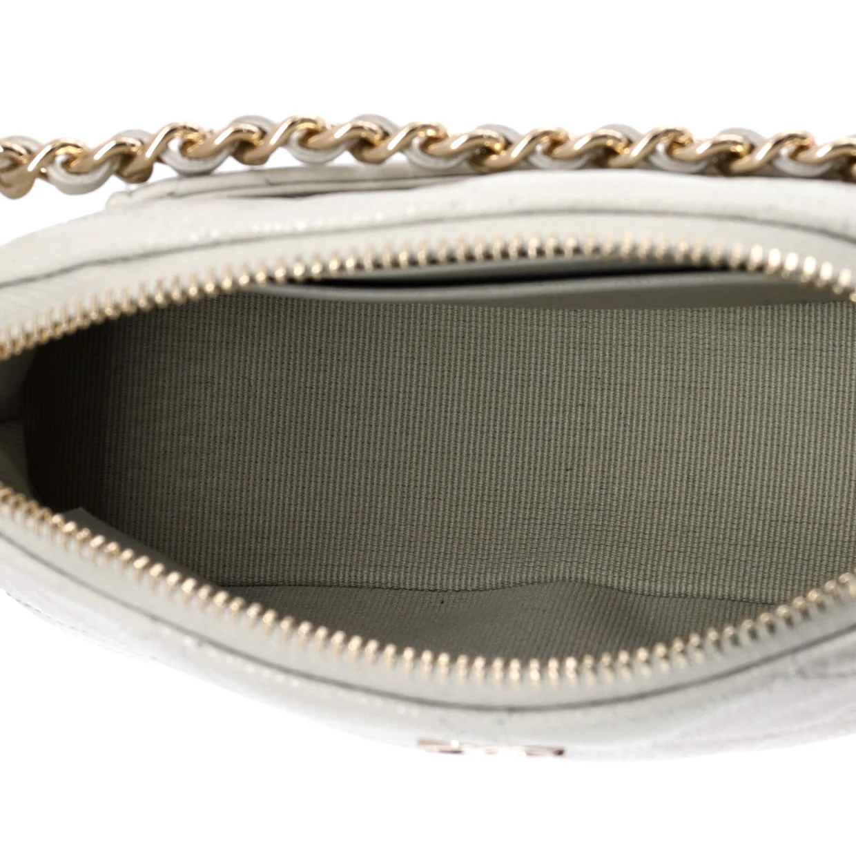 CC Dome Zip Clutch with Chain Quilted Caviar Mini - Deep Luxury