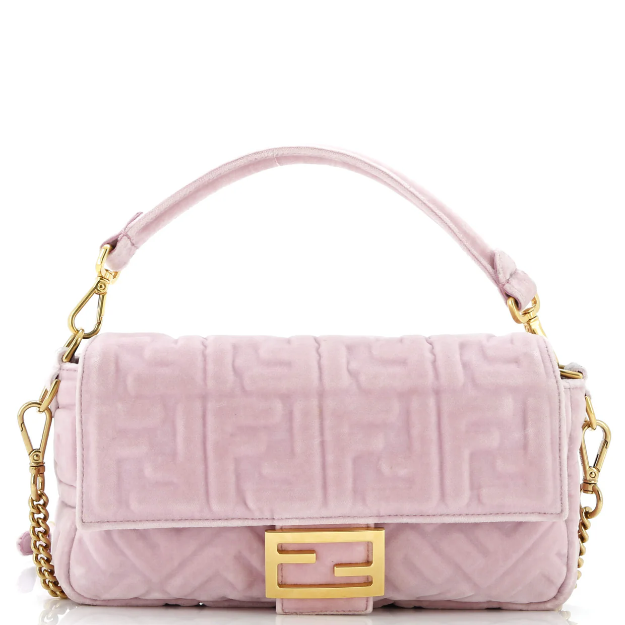 Baguette NM Bag Zucca Embossed Velvet Medium - Deep Luxury