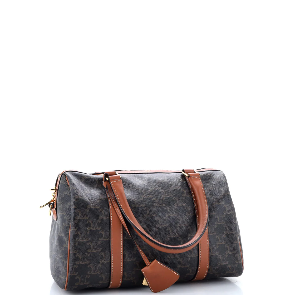 Boston Bag Triomphe Coated Canvas Medium - Deep Luxury