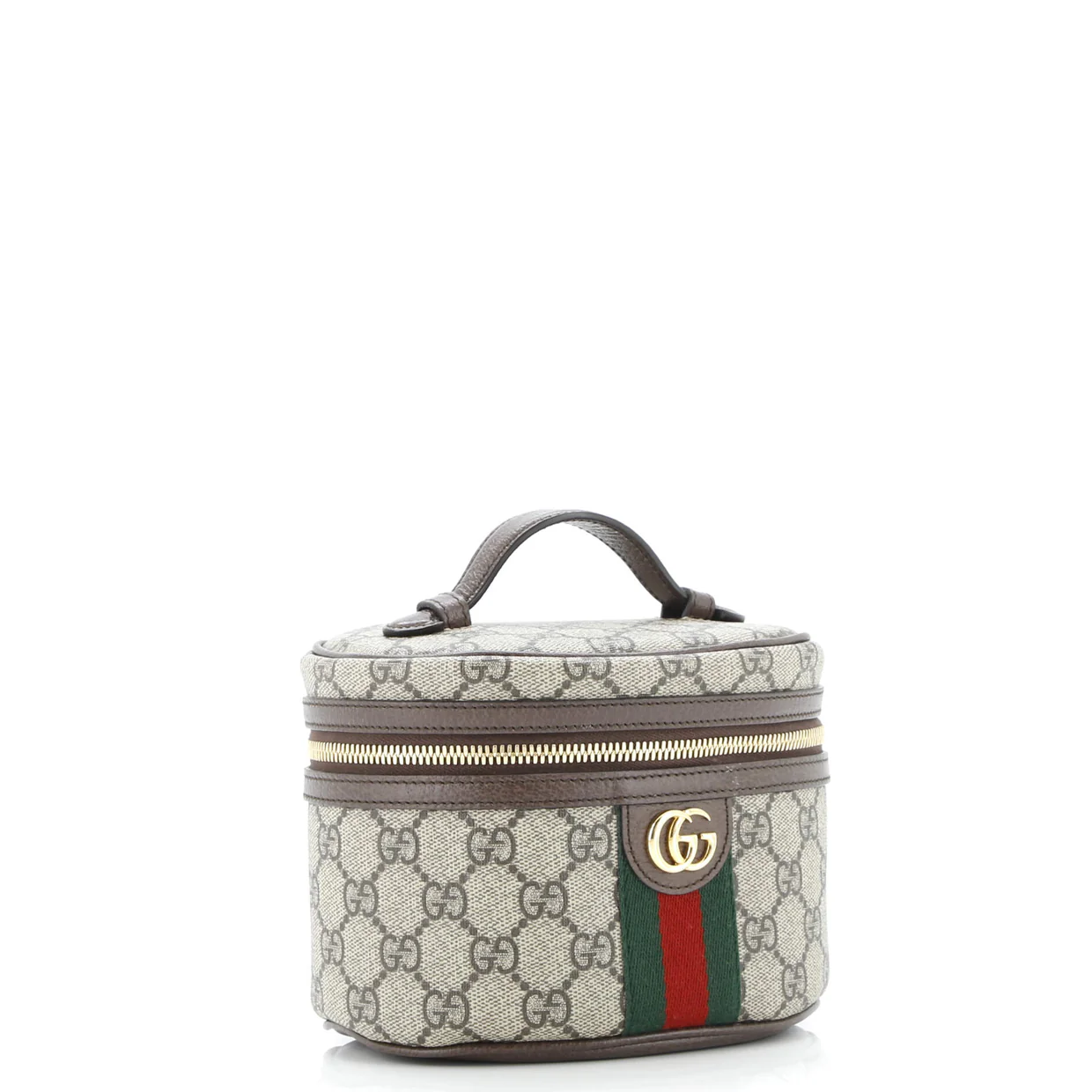 Ophidia Top Handle Cosmetic Case GG Coated Canvas Mini - Deep Luxury