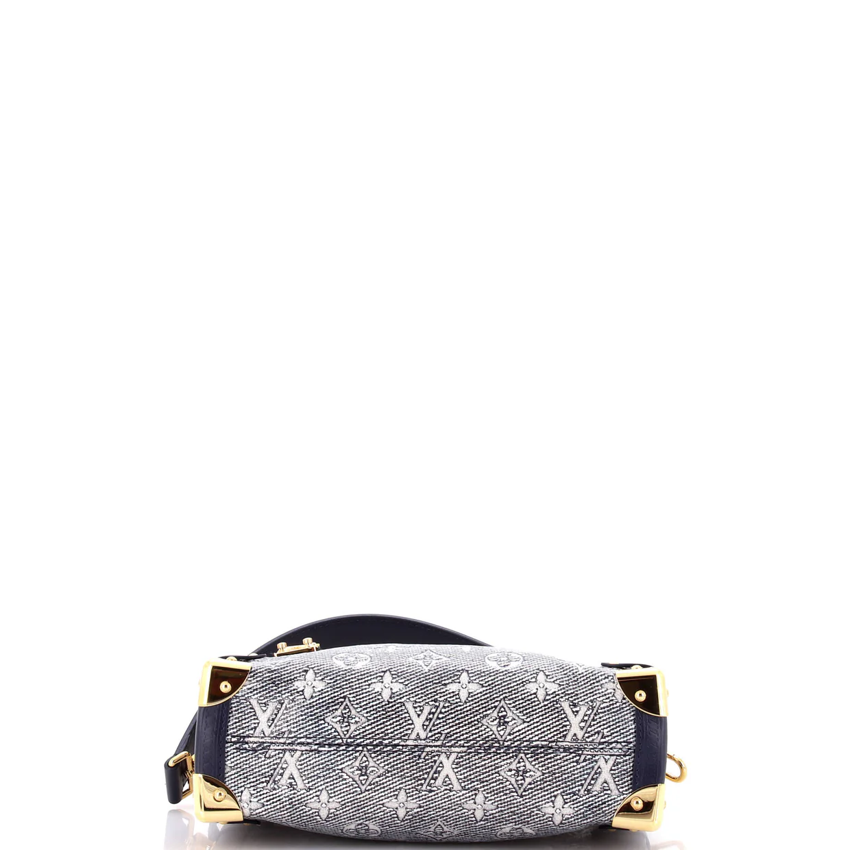 Side Trunk Handbag Monoglam Jacquard Canvas MM - Deep Luxury