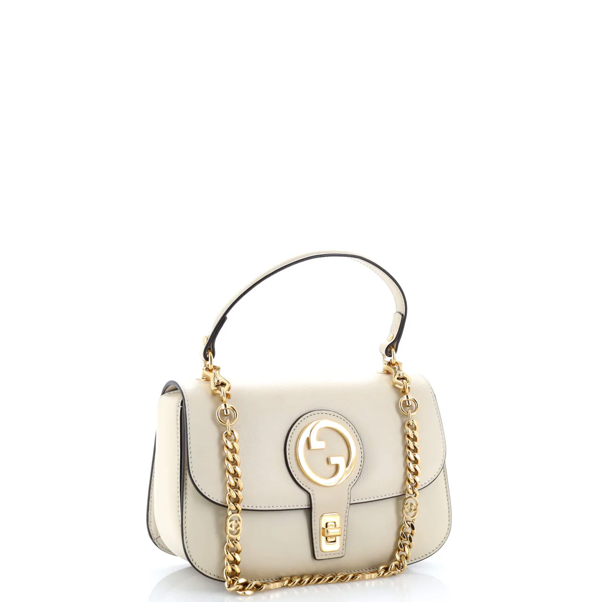 Blondie NM Chain Top Handle Bag Leather Small - Deep Luxury