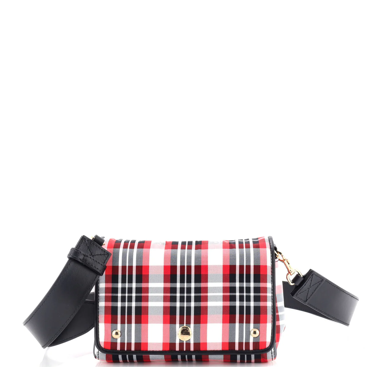 Hackberry Shoulder Bag Tartan Check Nylon Small - Deep Luxury
