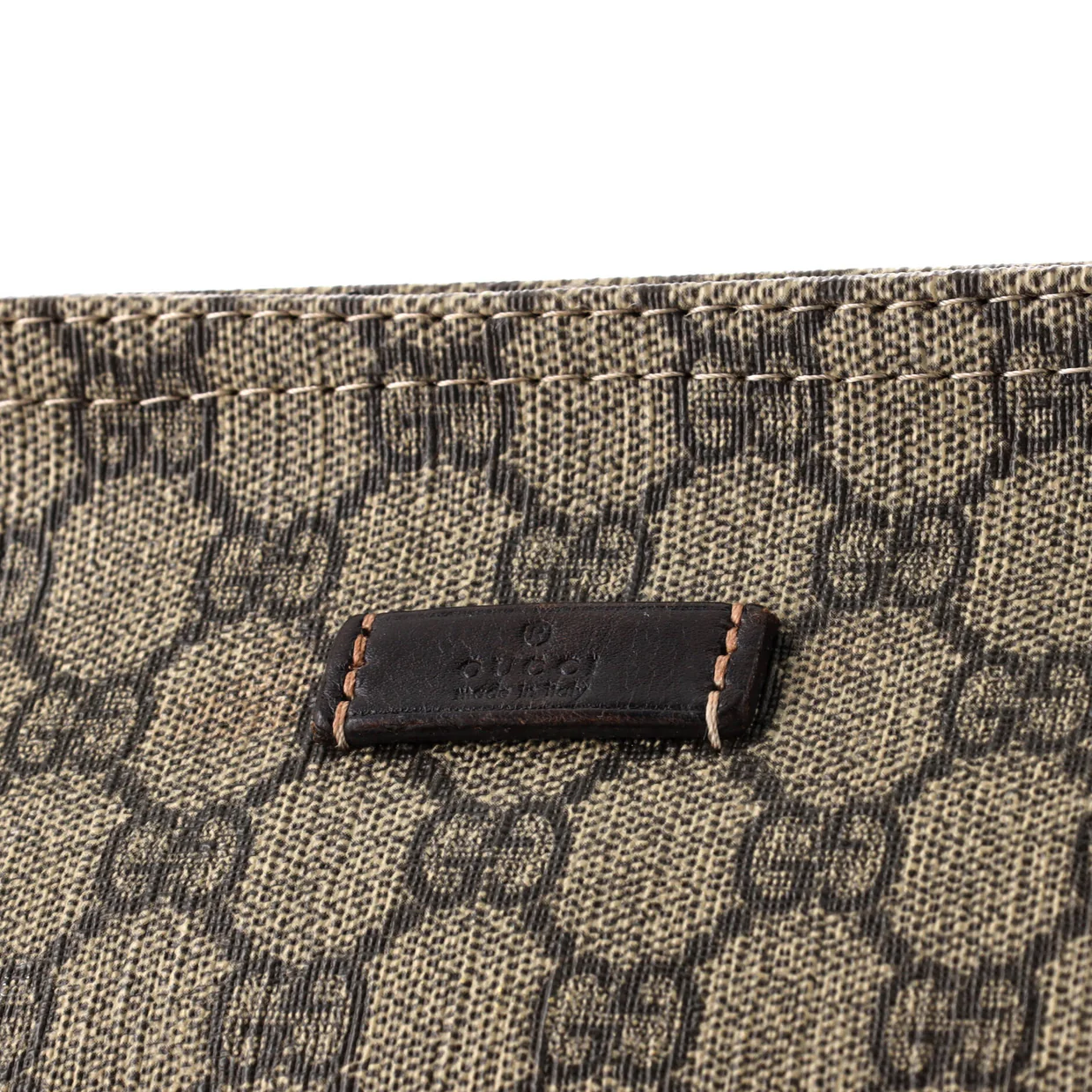 Zip Top Messenger Bag GG Coated Canvas Large - Deep Luxury