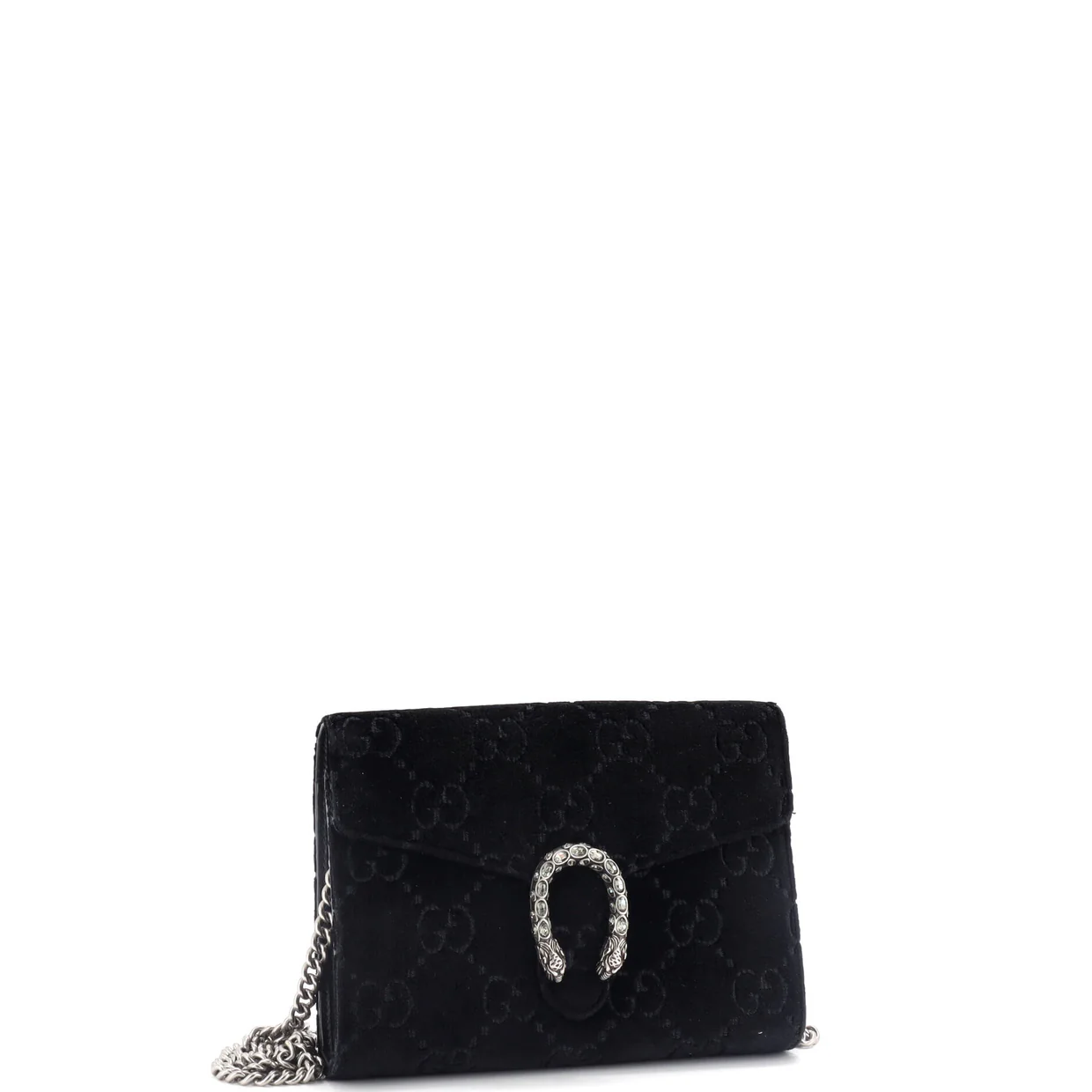 Dionysus Chain Wallet GG Velvet Small - Deep Luxury