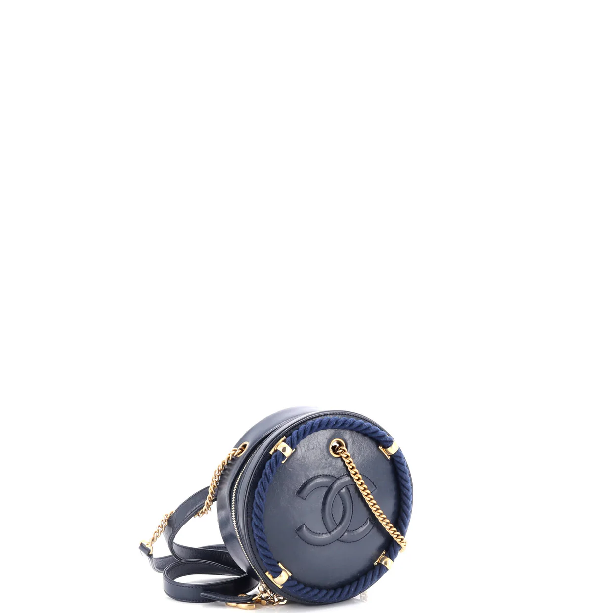 En Vogue Round Bag Crumpled Calfskin Small - Deep Luxury