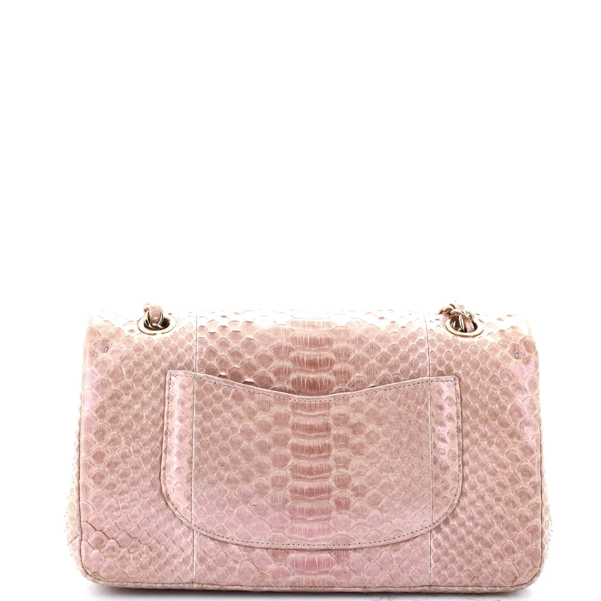 Classic Double Flap Bag Iridescent Python Medium - Deep Luxury
