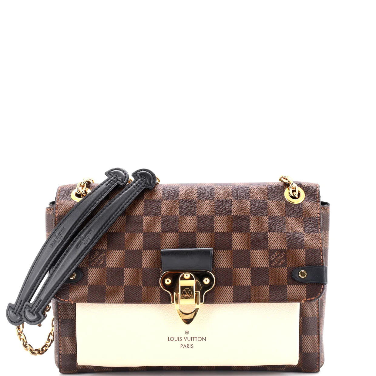 Vavin Handbag Damier with Leather PM - Deep Luxury