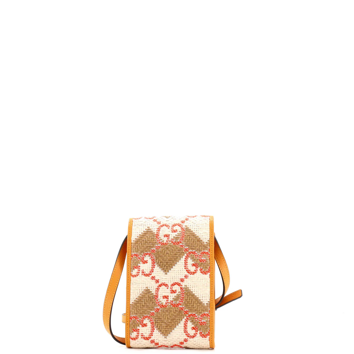 Destination Phone Flap Crossbody Bag Straw Effect GG Raffia - Deep Luxury