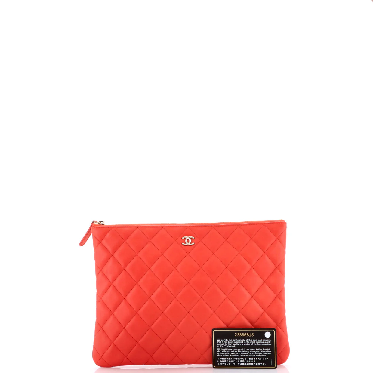 O Case Clutch Quilted Lambskin Medium - Deep Luxury