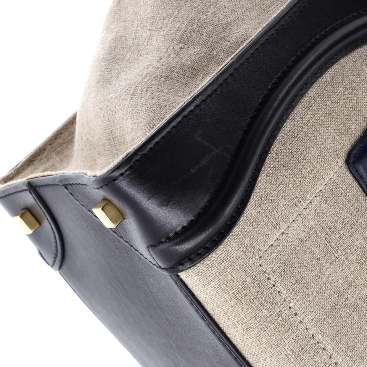 Luggage Bag Canvas and Leather Mini - Deep Luxury