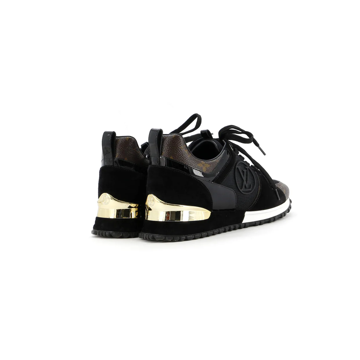 Women's Run Away Sneakers Mesh with Monogram Canvas and Suede - Deep Luxury