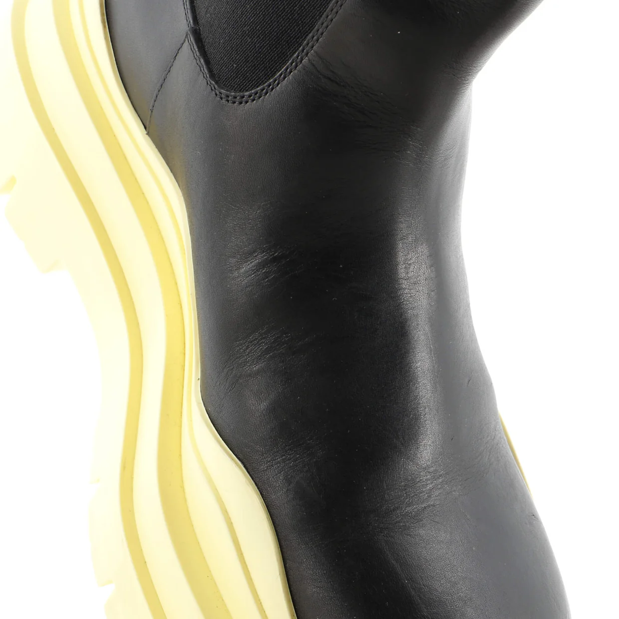 Men's Tire Chelsea Boots Leather and Rubber - Deep Luxury