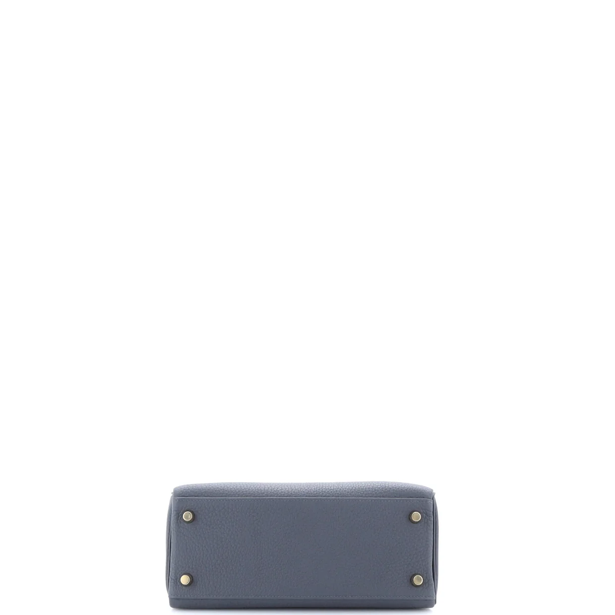 Kelly Handbag Grey Togo with Permabrass Hardware 25 - Deep Luxury