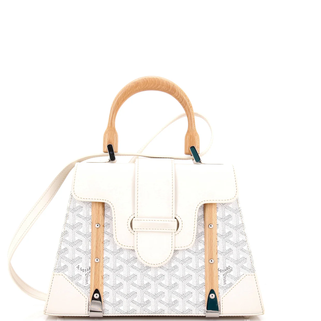 Saigon Top Handle Bag Coated Canvas with Leather PM - Deep Luxury