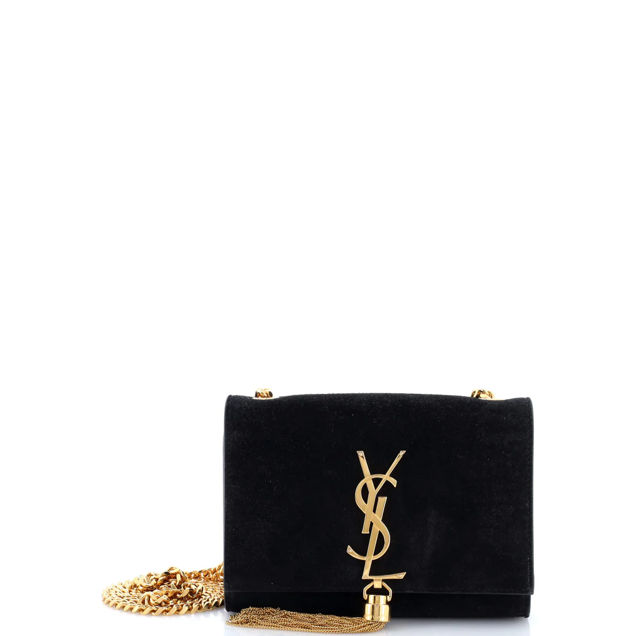 Classic Monogram Tassel Crossbody Bag Suede Small - Deep Luxury