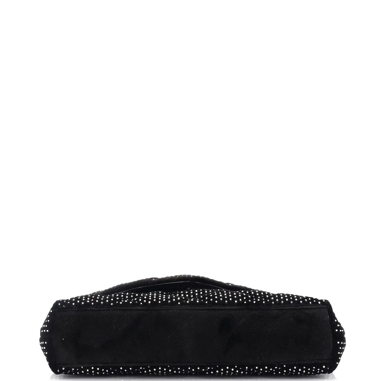 Sade Puffer Envelope Clutch Crystal Embellished Velvet Large - Deep Luxury
