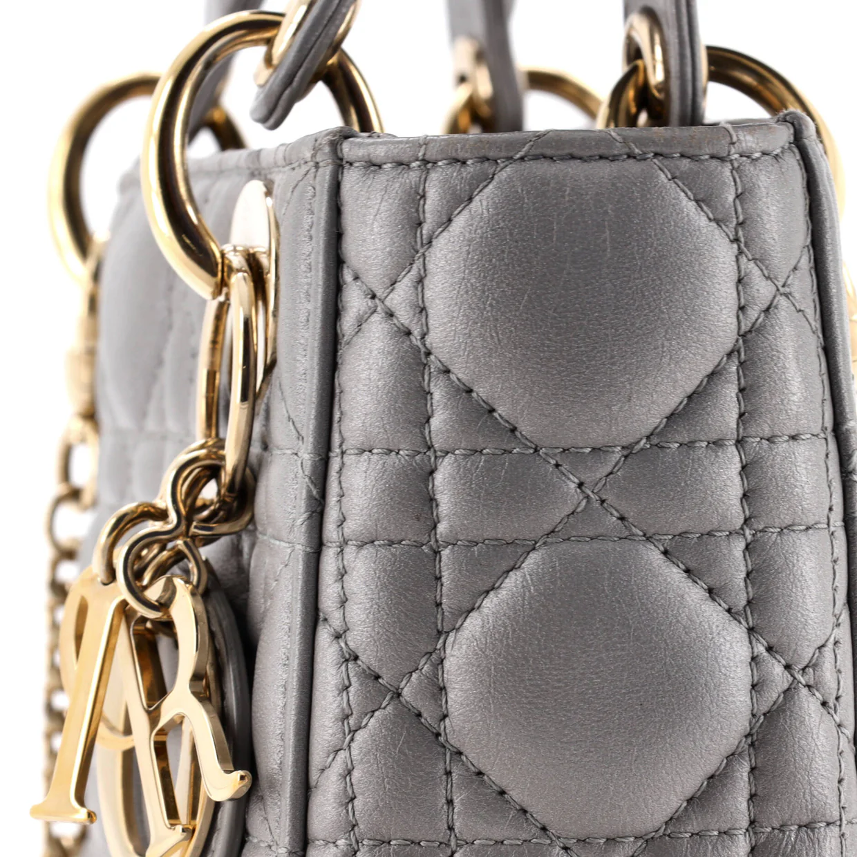 Lady Dior Chain Bag Cannage Quilt Lambskin Mini - Deep Luxury
