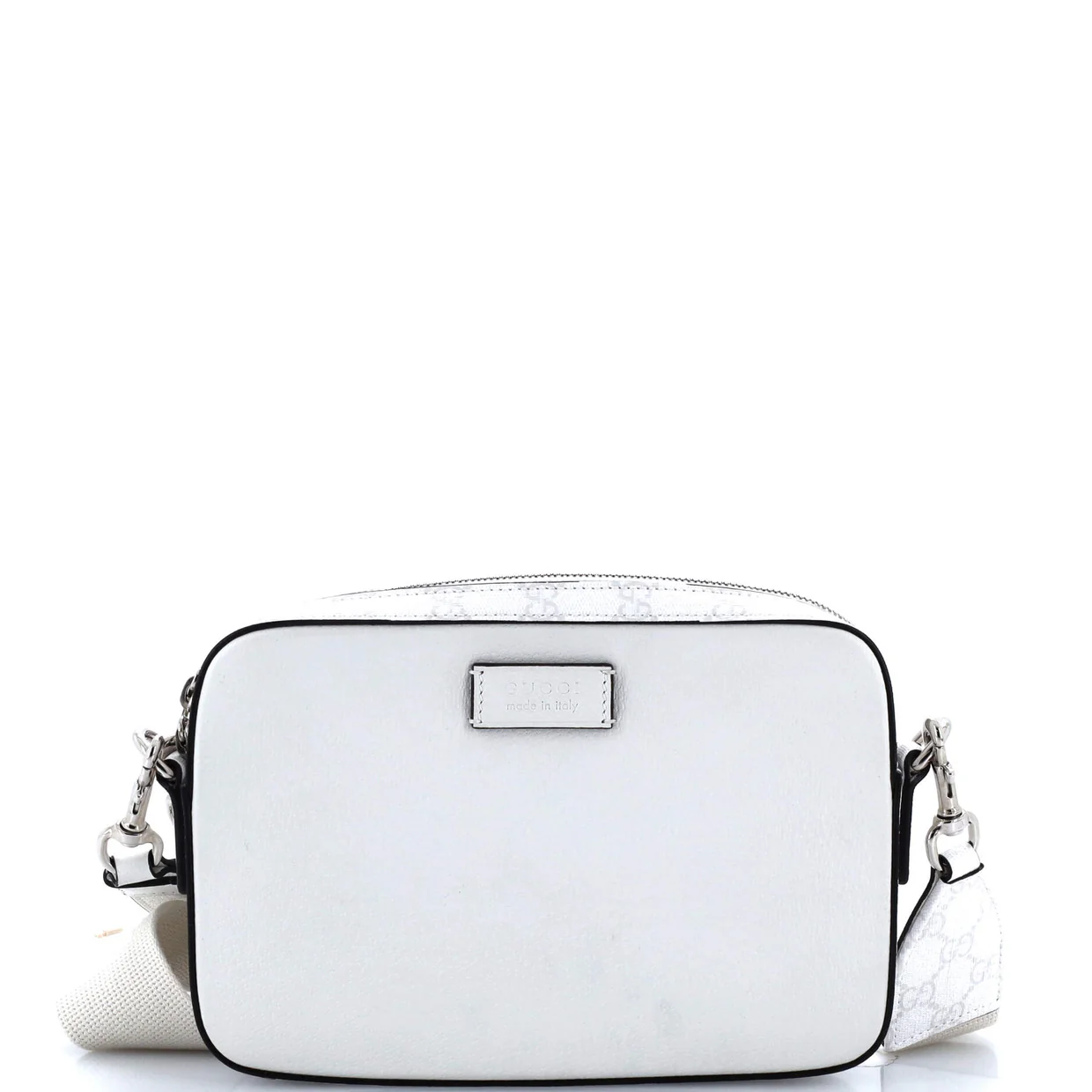 Crossbody Camera Bag Leather and GG Coated Canvas Small - Deep Luxury