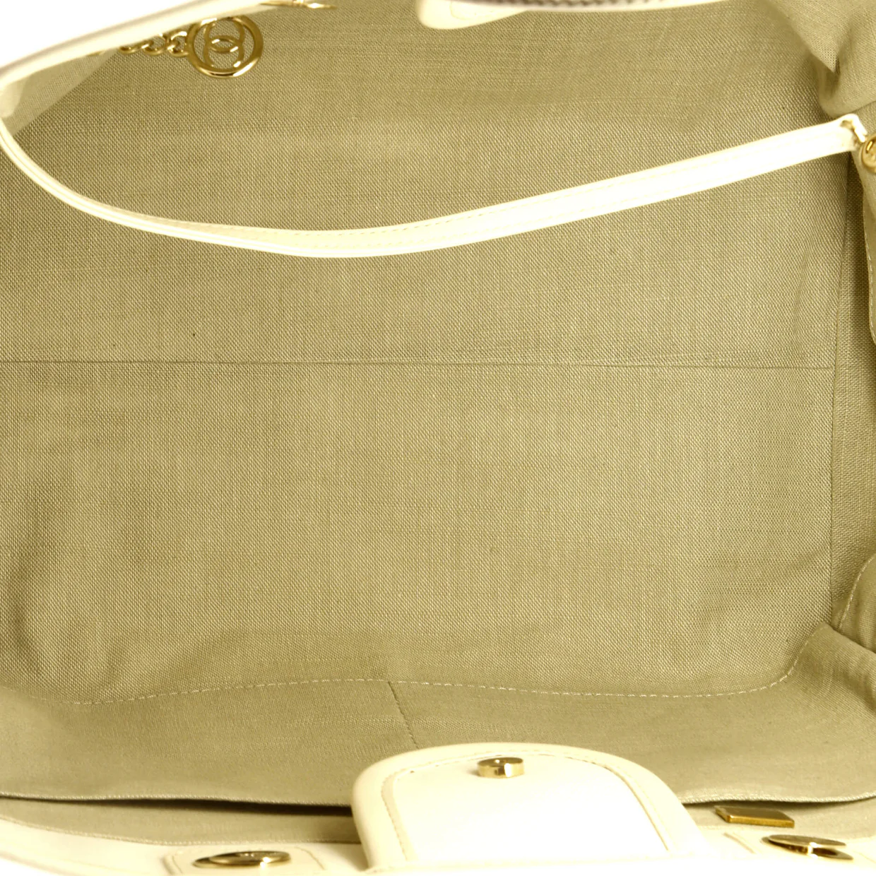 Deauville NM Tote Square Stitched Canvas Medium - Deep Luxury