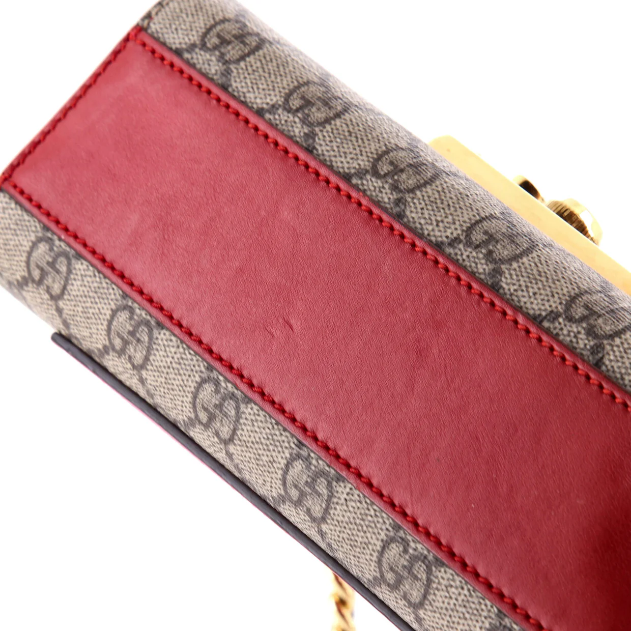 Padlock Shoulder Bag GG Coated Canvas and Leather Small - Deep Luxury