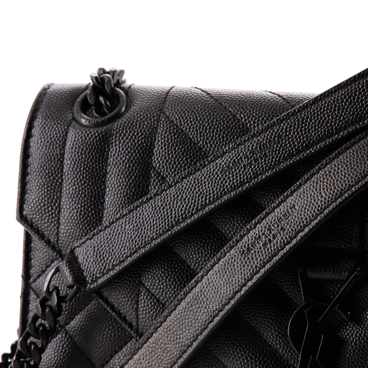 Classic Monogram Envelope Satchel Mixed Matelasse Leather Medium - Deep Luxury