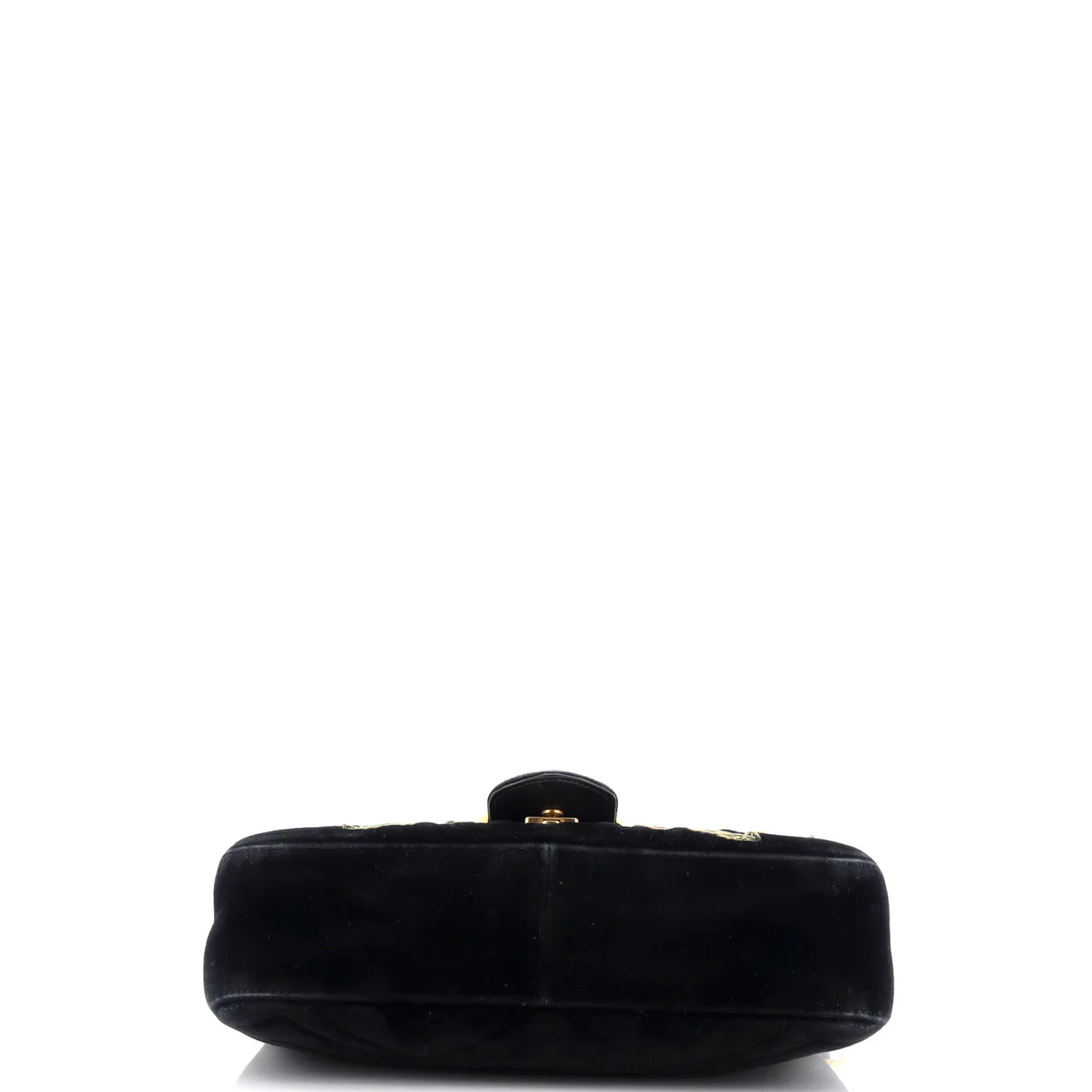 GG Marmont Flap Bag Embroidered Matelasse Velvet Medium - Deep Luxury