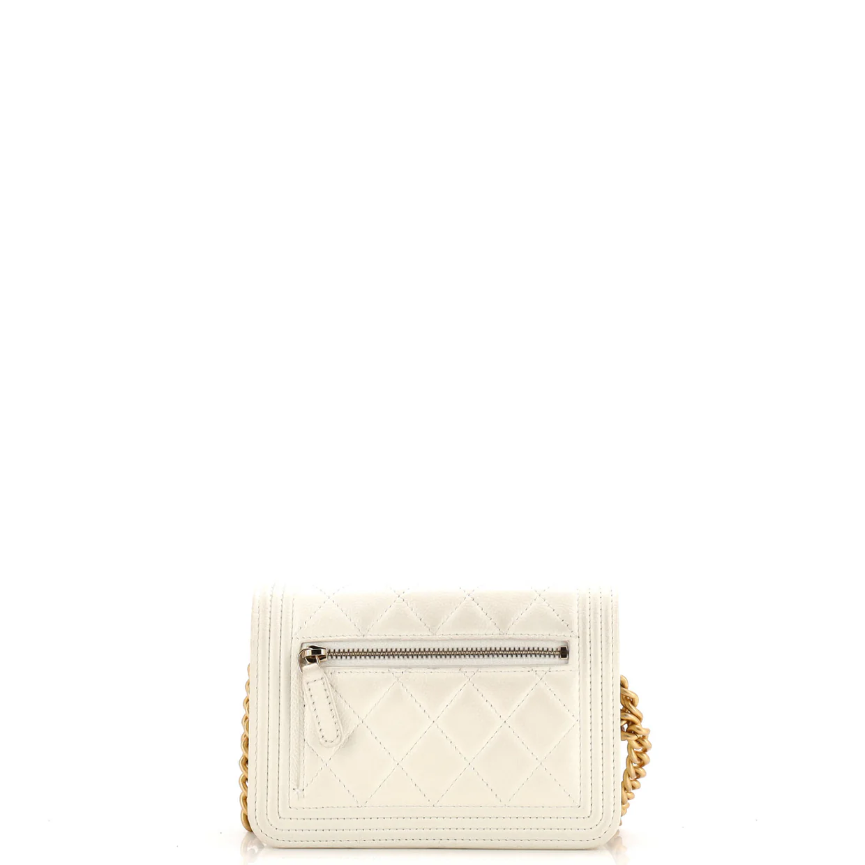 Boy Wallet on Chain Quilted Caviar Mini - Deep Luxury