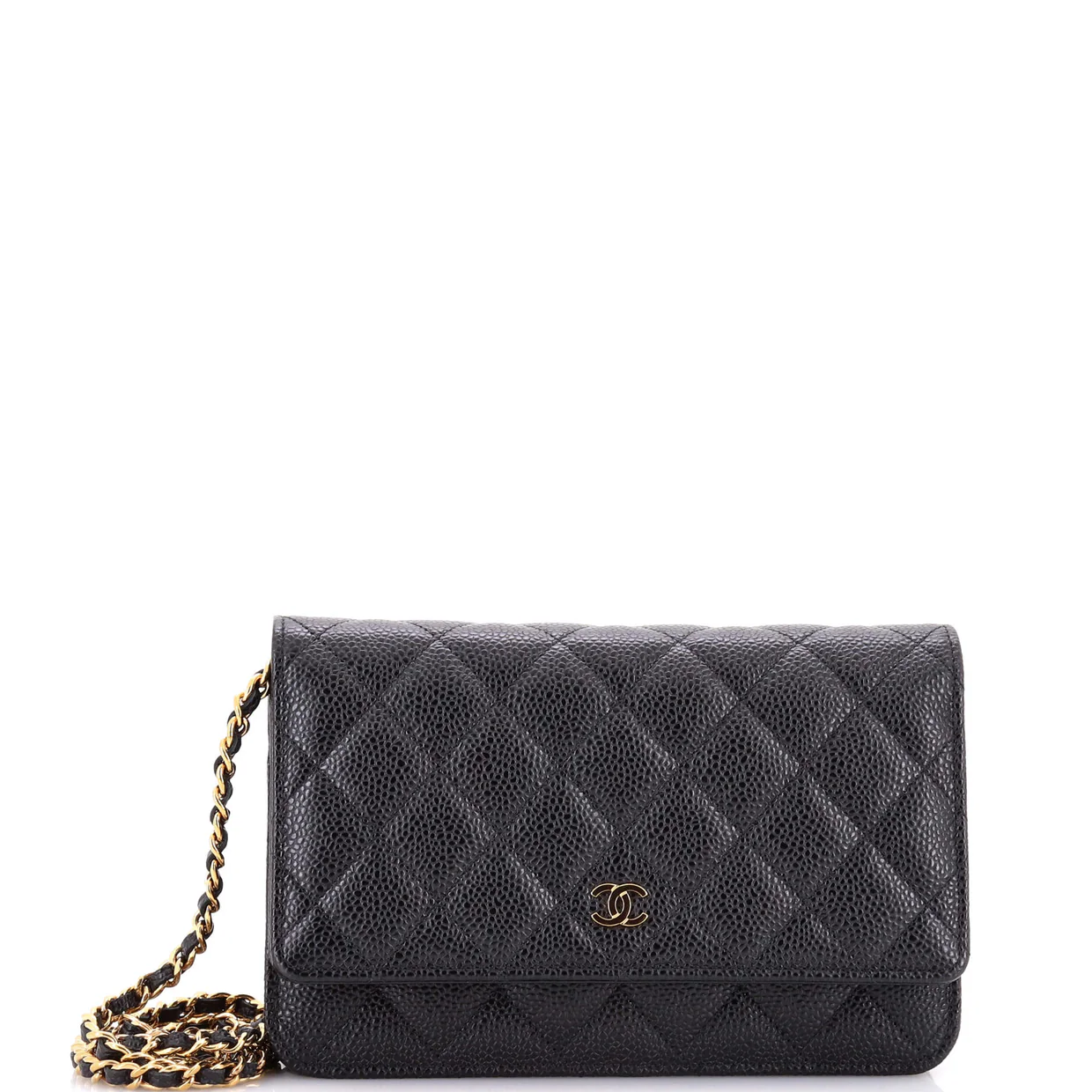 Wallet on Chain Quilted Caviar - Deep Luxury