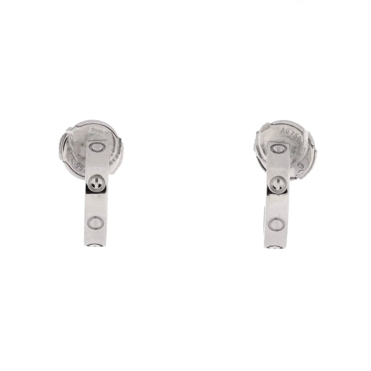 Love Hoop Earrings 18K White Gold Small - Deep Luxury
