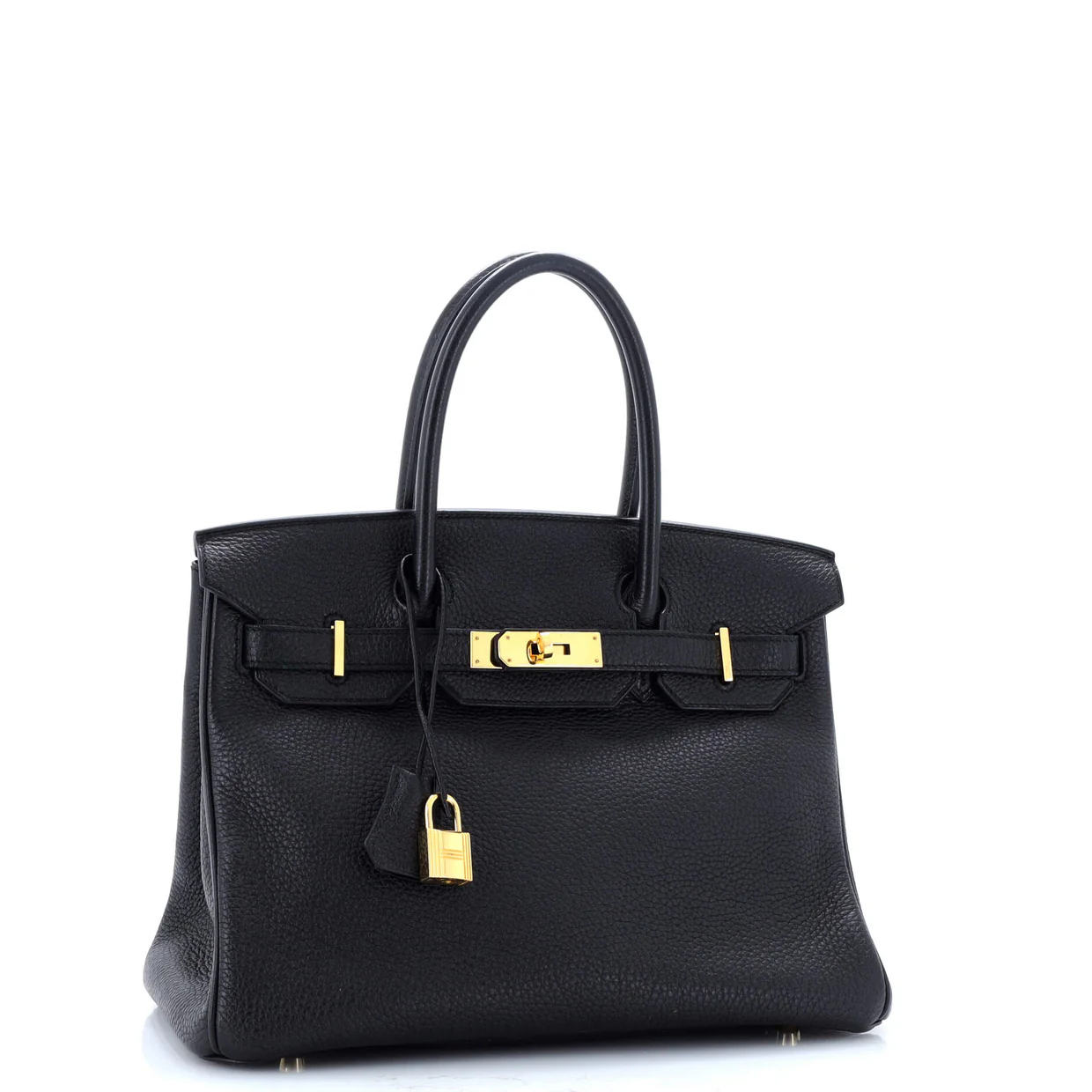 Birkin Handbag Noir Togo with Gold Hardware 30 - Deep Luxury
