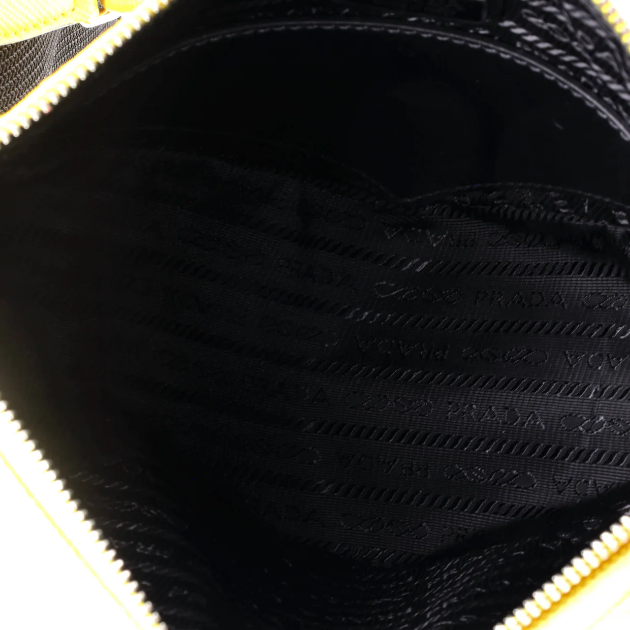 Triangle Logo Zip Crossbody Bag Saffiano Leather Small - Deep Luxury