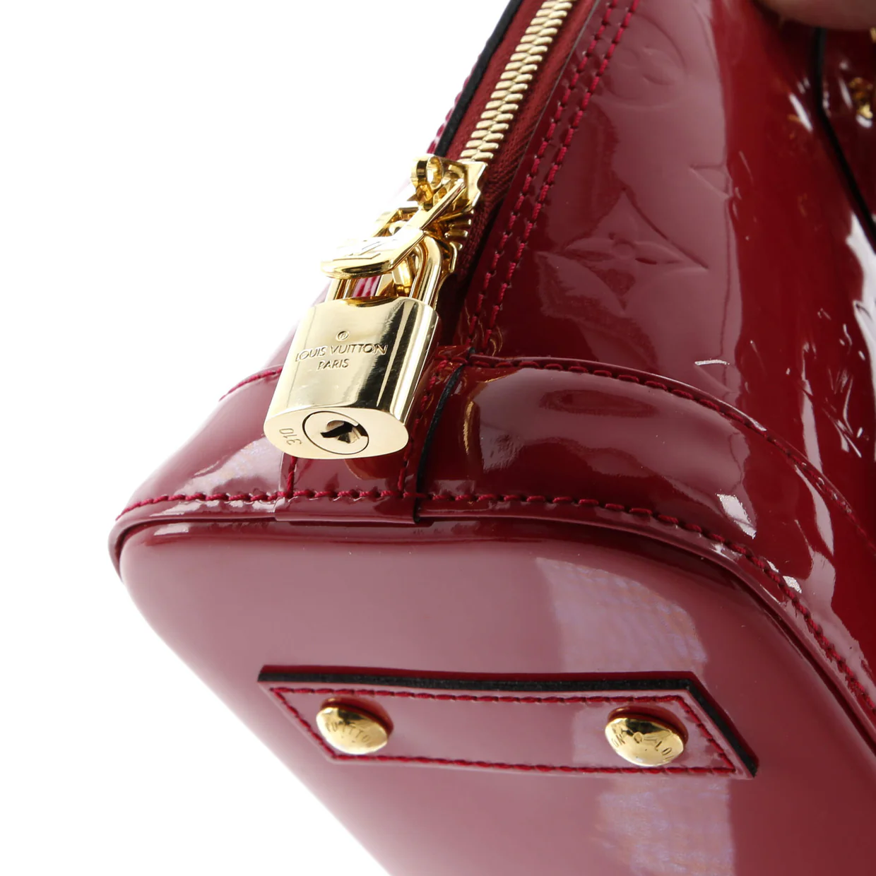 Alma Handbag Monogram Vernis BB - Deep Luxury