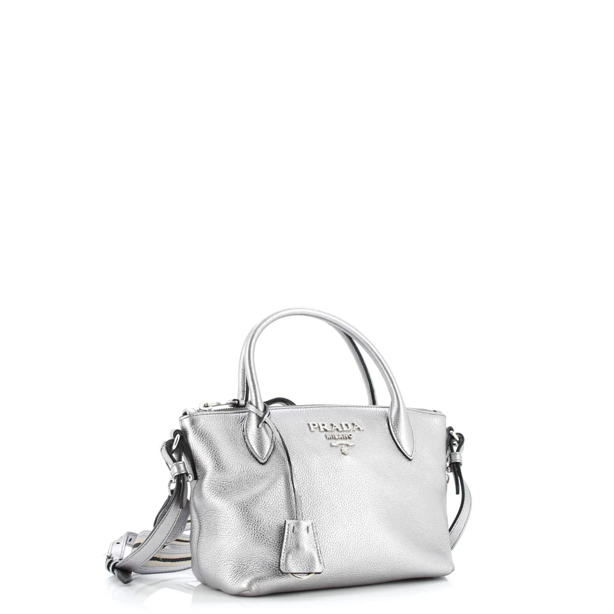 Dual Strap Zip Tote Vitello Daino Small - Deep Luxury
