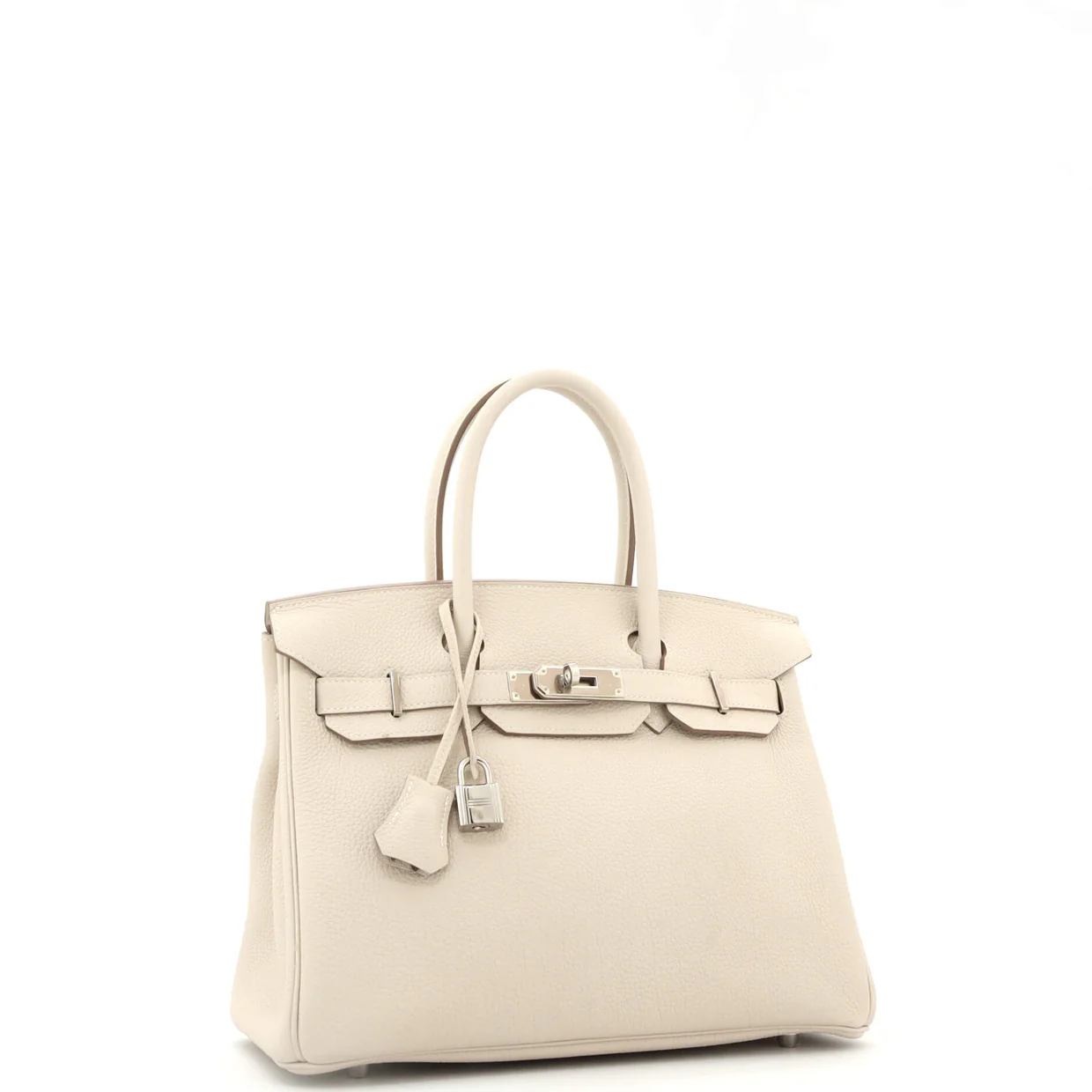Birkin Handbag Light Togo with Palladium Hardware 30 - Deep Luxury