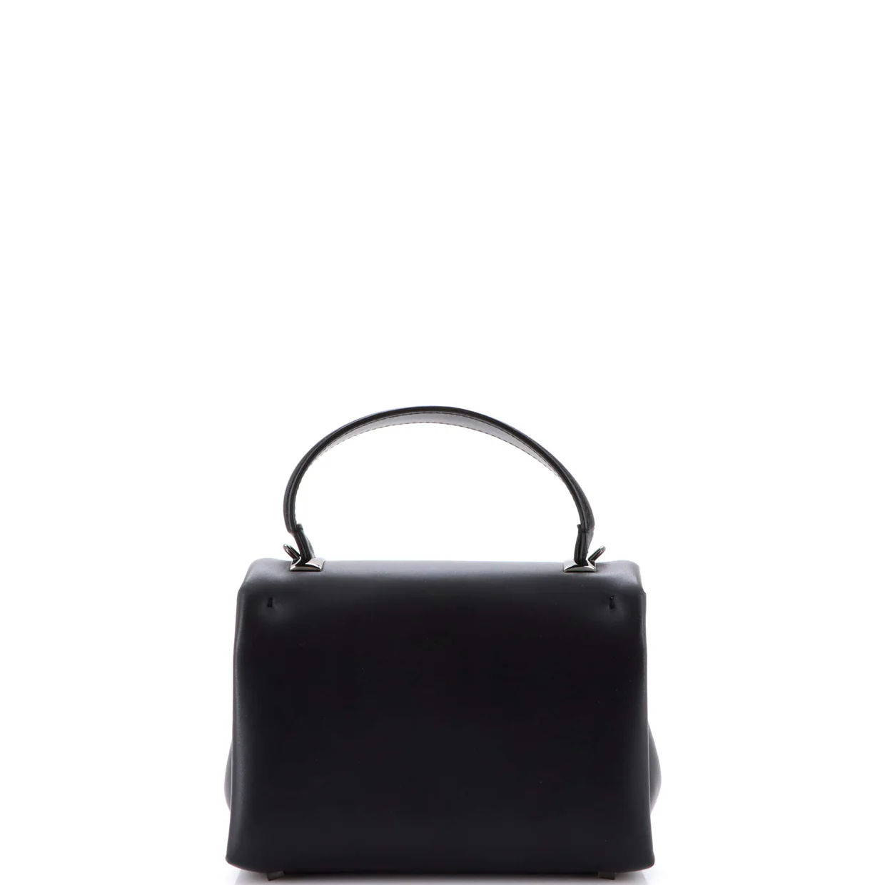 One Stud Top Handle Flap Bag Leather Mini - Deep Luxury