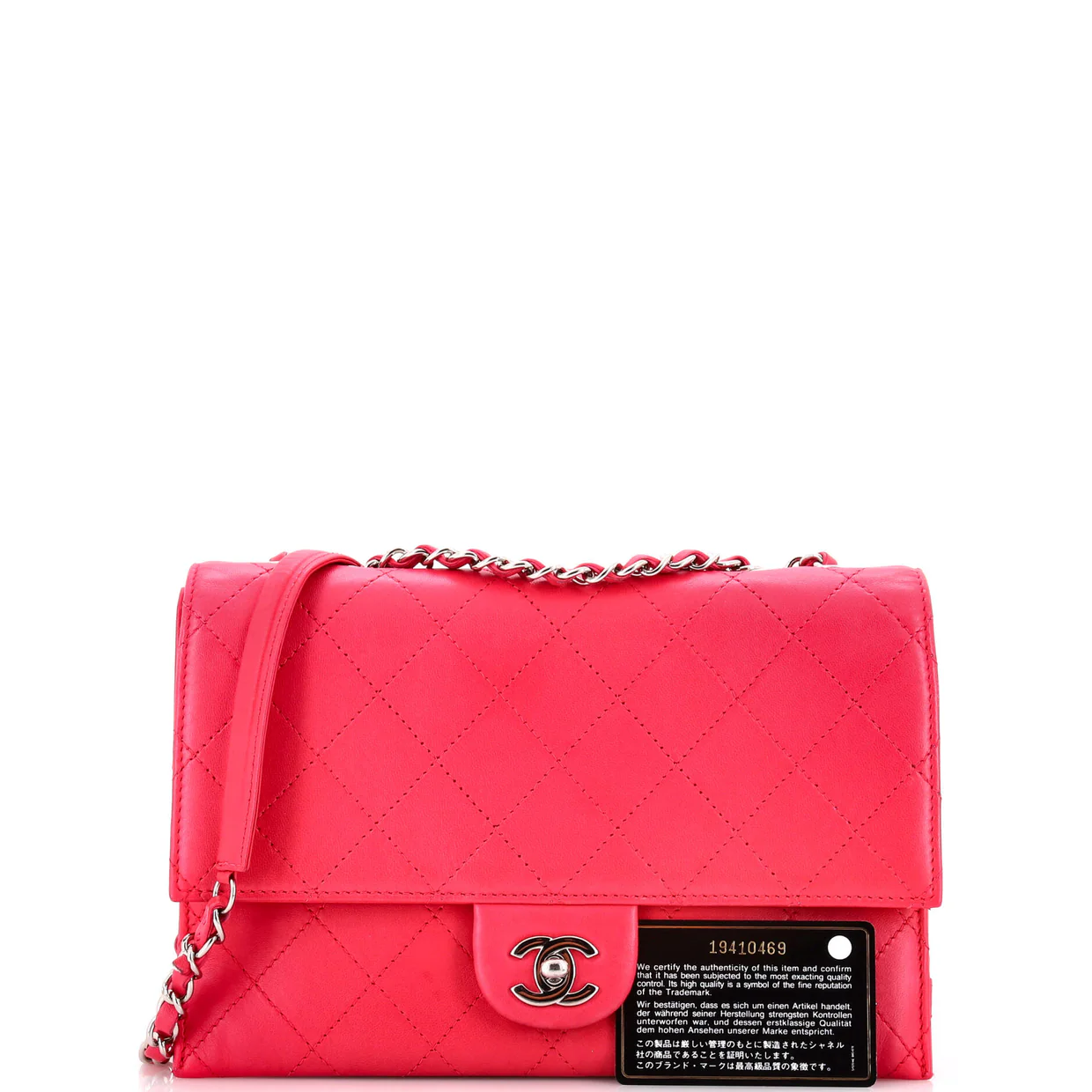 3 Compartment Double Flap Bag Stitched Calfskin Medium - Deep Luxury