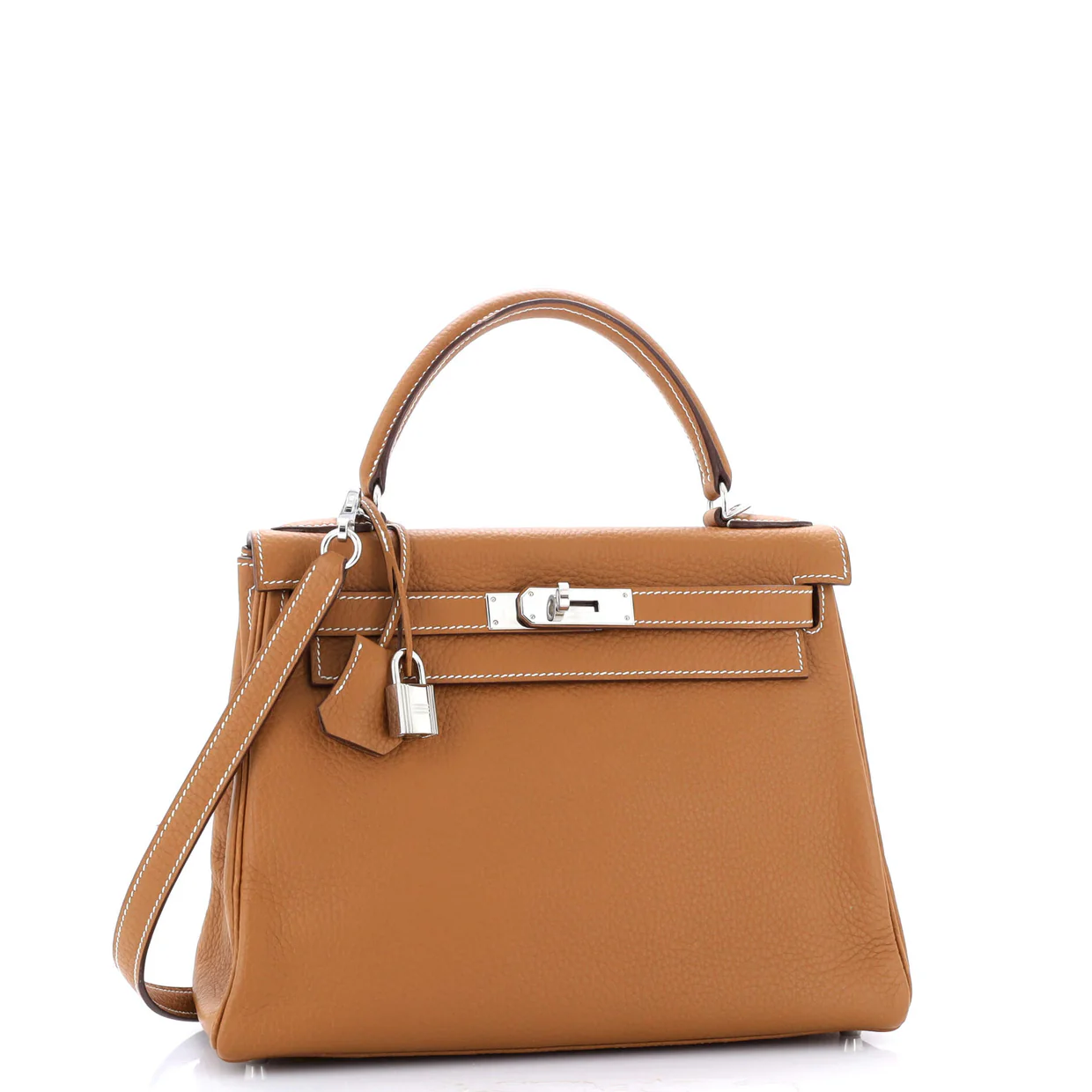 Kelly Handbag Gold Clemence with Palladium Hardware 28 - Deep Luxury