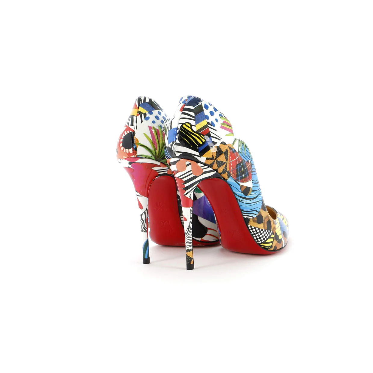 Women's Hot Chick Pumps Printed Patent 100 - Deep Luxury